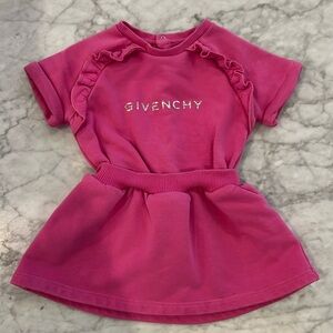 Givenchy baby 12month fuchsia logo dress